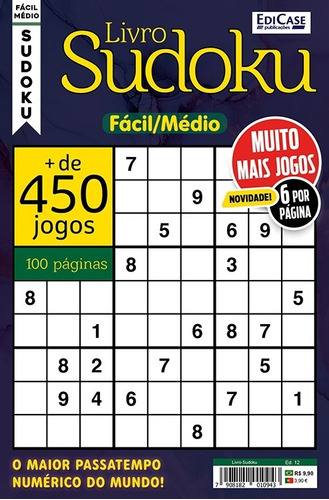 Livro Sudoku Ed. 12 - Fácil/médio- Só Jogos 9x9-6 Por Página